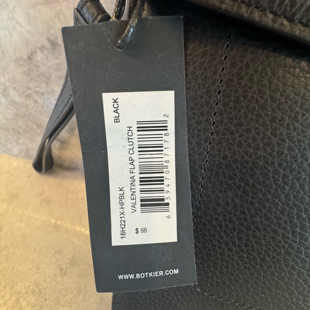 Botkier Black Leather Flap Clutch - Picture 5 of 7